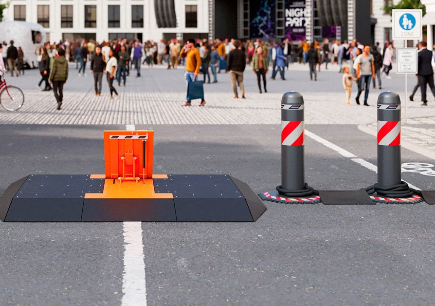 Poller in Innenstadt